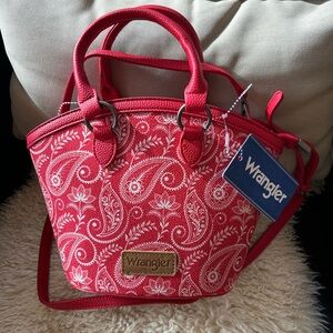 Wrangler Red Paisley Tote Bag